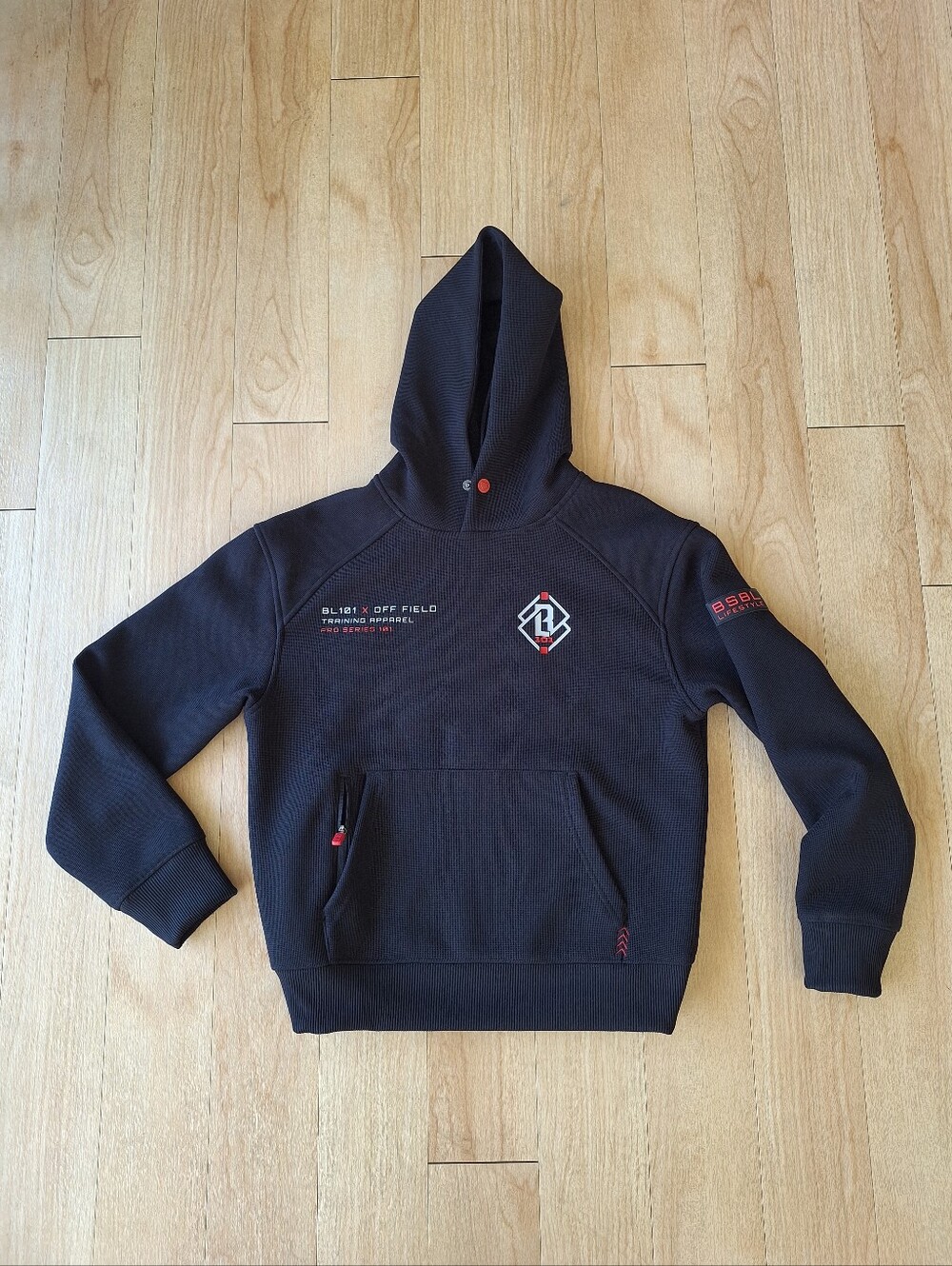 Baseball Lifestyle 101 Off Field Waffle Performance Hoodie Kids Size L/Youth